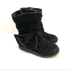 Cherokee Black Ankle Boots Girls Toddler Size 6